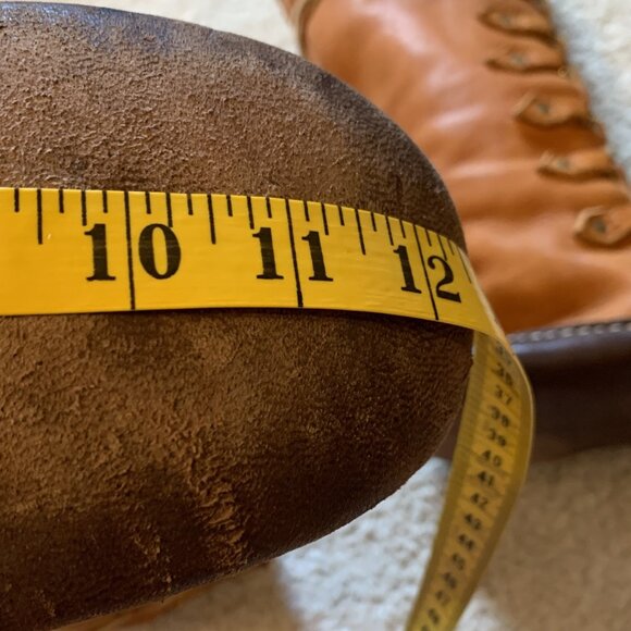 Vintage Handmade Tall Sheepskin-Lined Leather Soled Boots main image 4